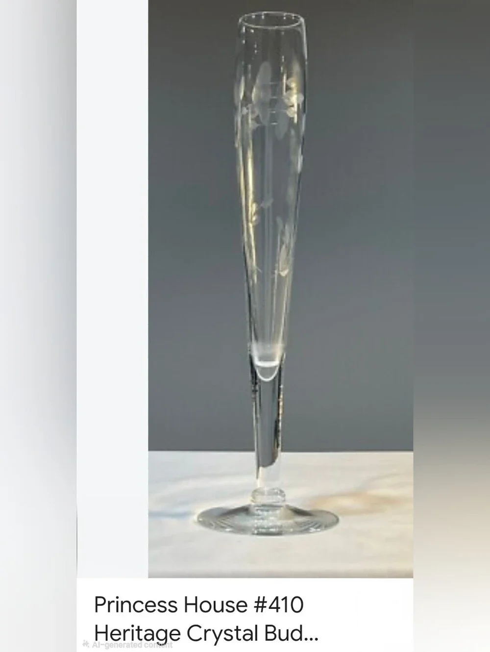 Vintage Princess House Heritage Crystal Bud Vase Retired 10